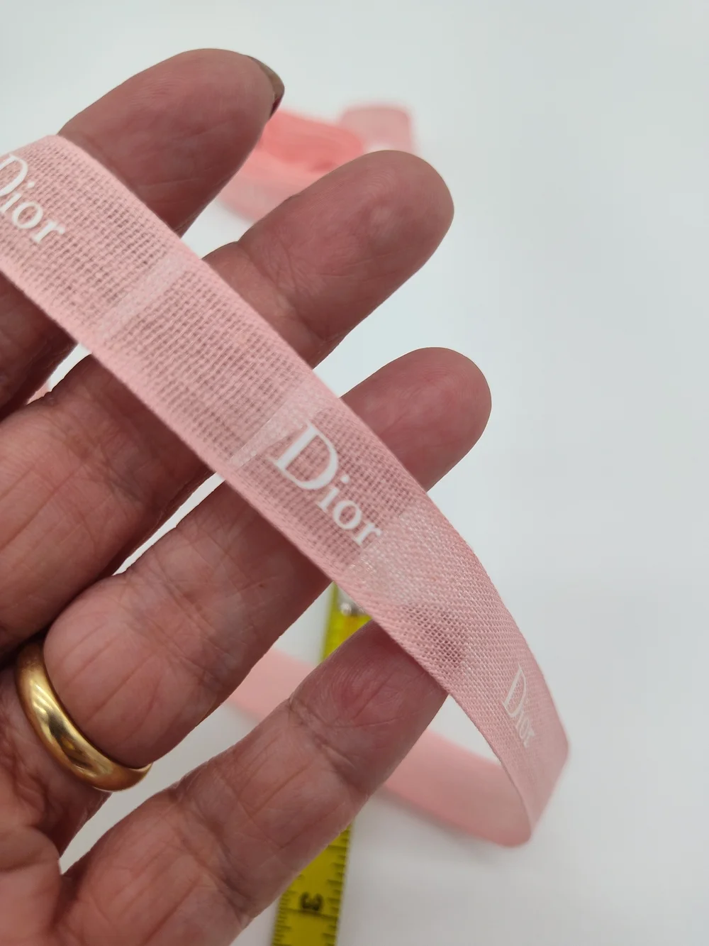 DIOR Blush Pink Logo Ribbon 2 Yards Luxury Gift Wrap Trim